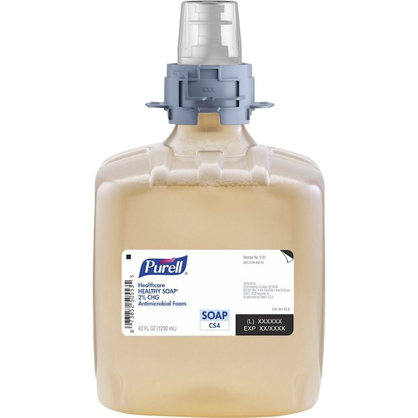 Purell Soap, Foam, Antimicrobial, CS4 Dispenser, 1250ml, BN, PK 3 GOJ518103 - main